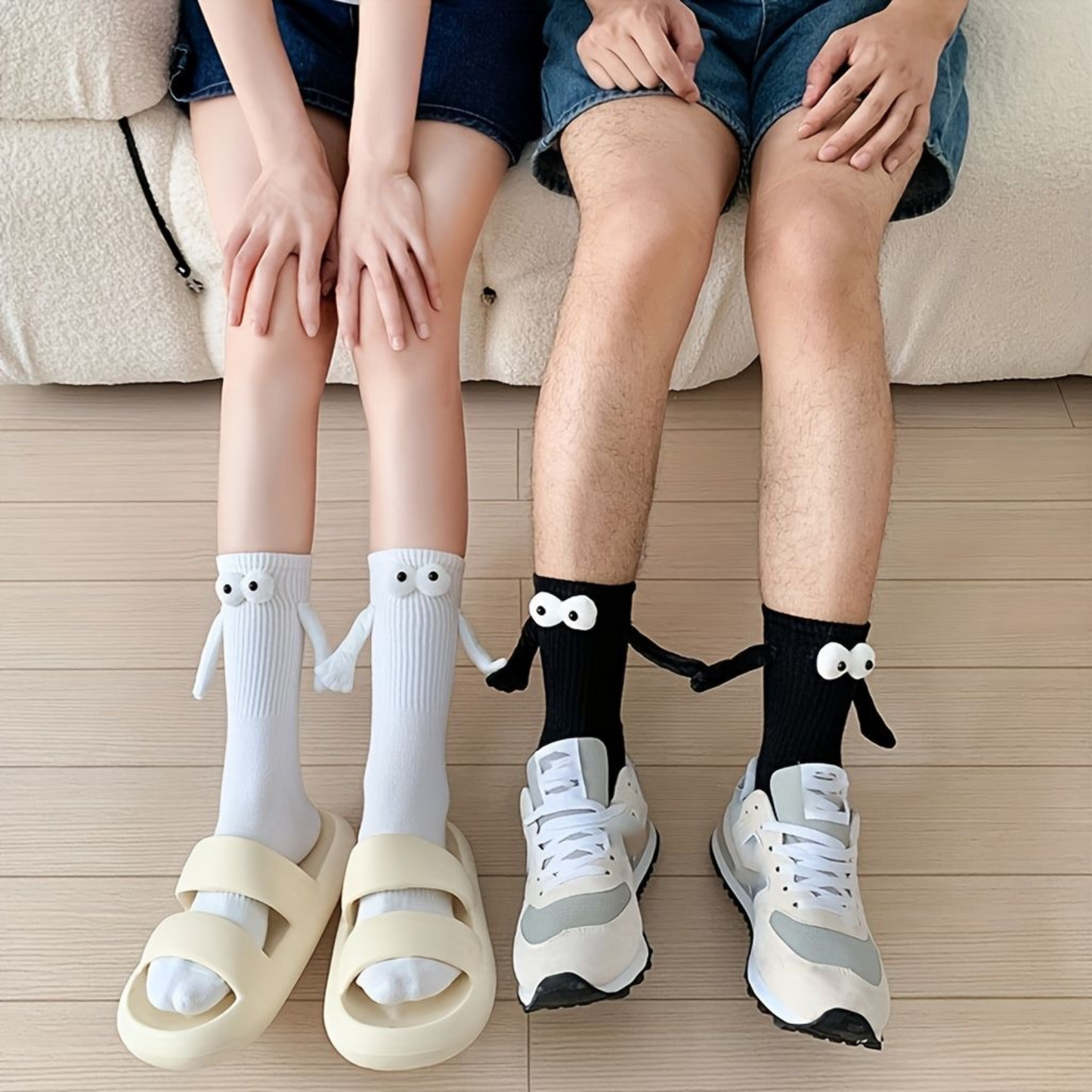 Couple Hand Holding Socks